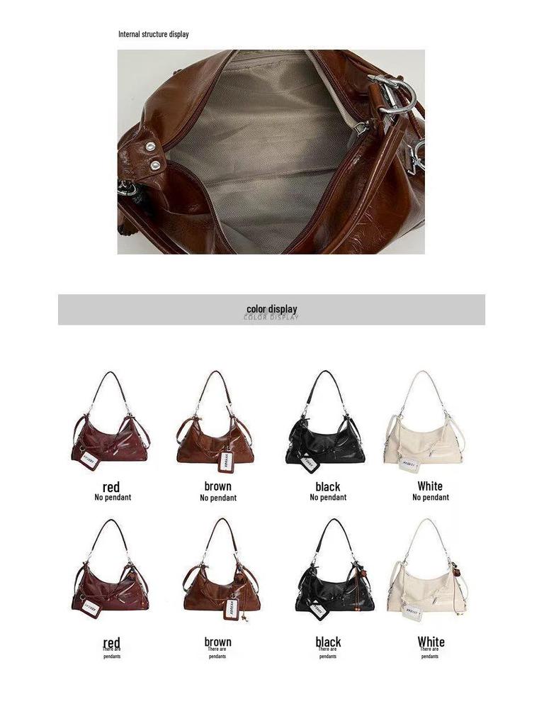 Chic Retro Textured Women's Crossbody Bag - Versatile & High-End Design