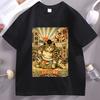 Sumo Cat TShirt Japanese Cat Vintage Ukiyoe Style T Shirt Funny Graphic Tees Soft Round Neck Short Sleeve Tees Breathable Top