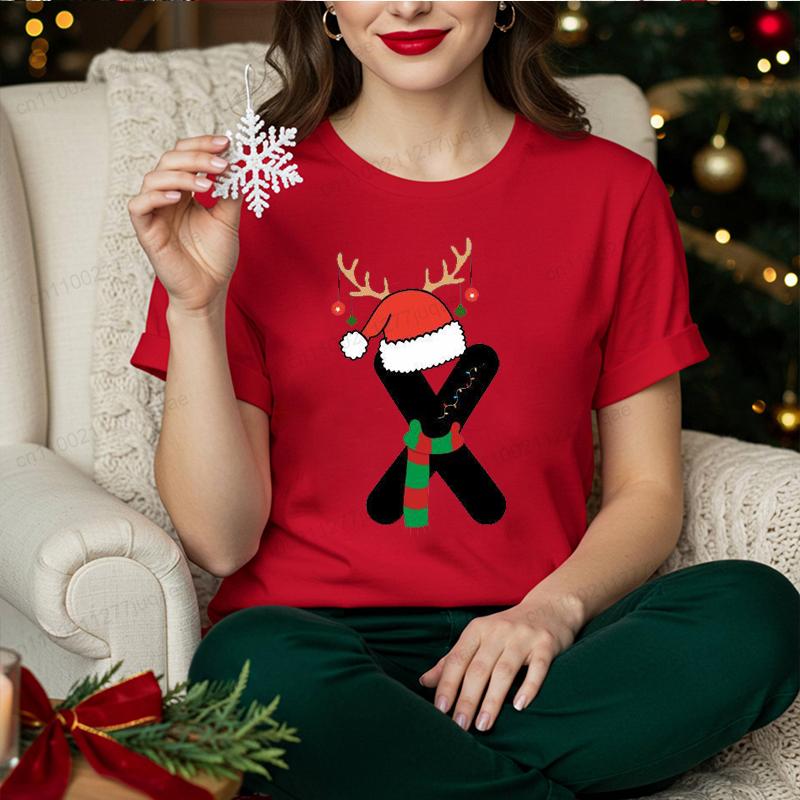 Family Matching Shirts Merry Christmas Outfits Party T-shirts Couple Outfits Children Clothing Matching Shirt Set Family Tee Top