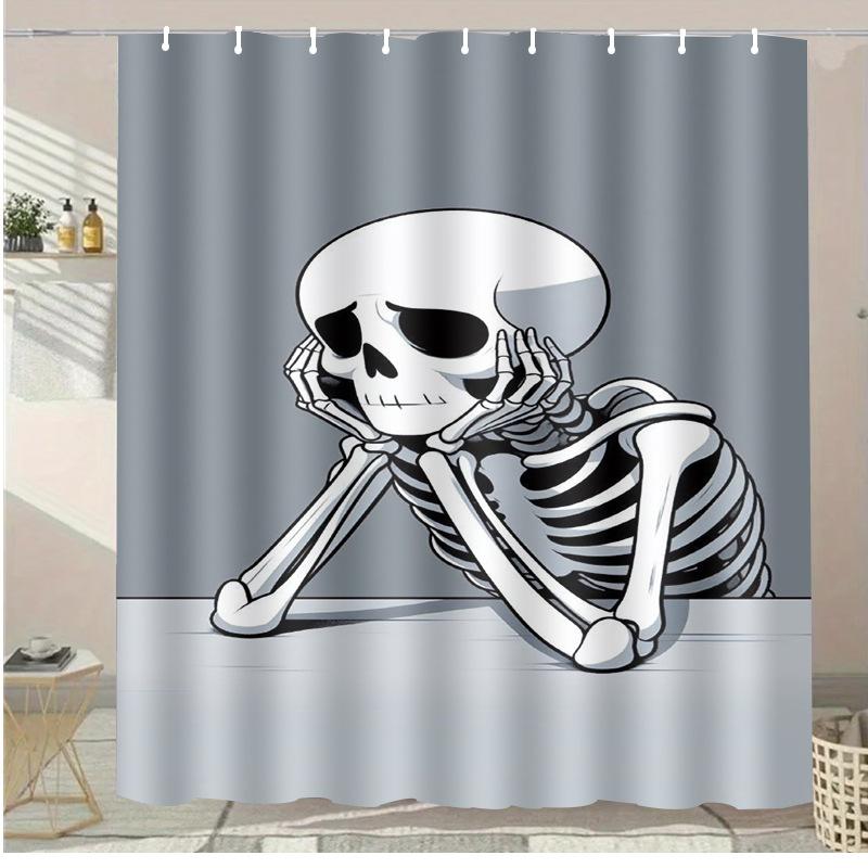 Morandi Creative Flowers Washable Dirt-Resistant Shower Curtain Shower Head waterproof Polyester Bath Curtain For Home Decor