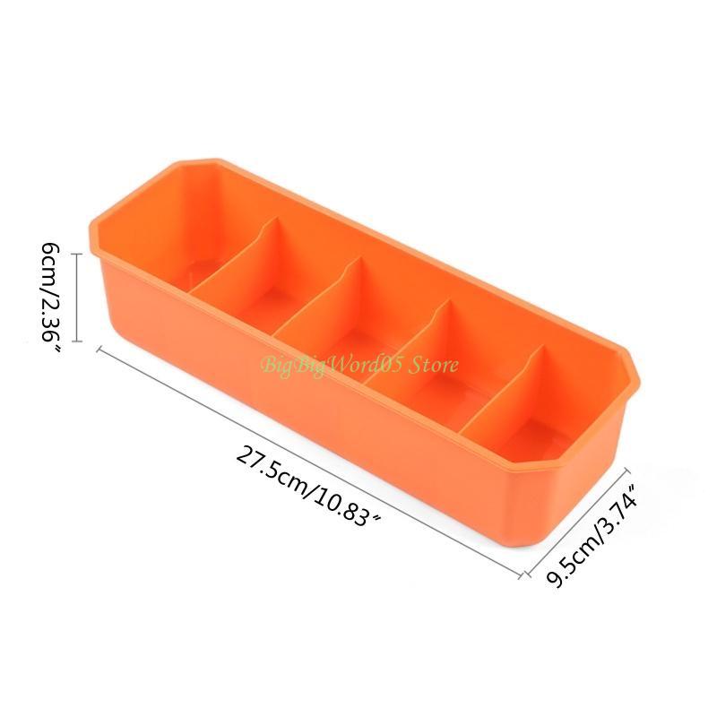 24TE 5 Grids Compartment Divided Drawer Divider Underwear Clothes PP Box