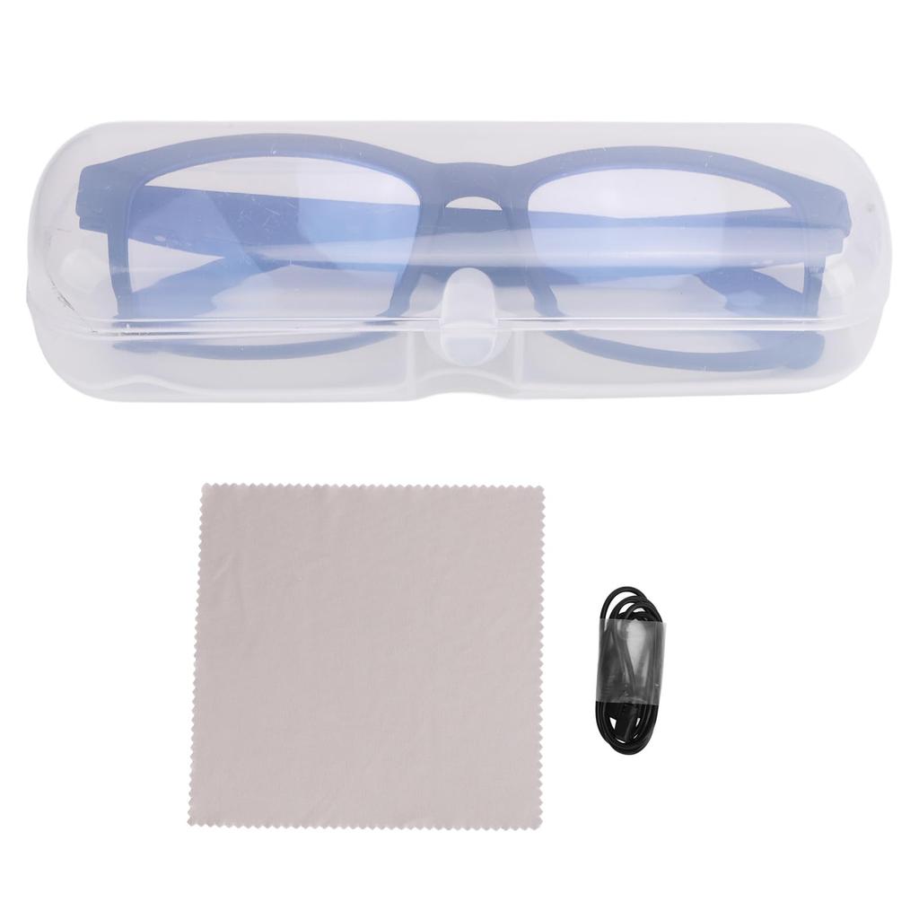 Lightweight 160mAh Lithium-ion Smart Glasses with Long-lasting Blue Light Filtering, 4 Hours Playtime and 5 Hours Talktime, Includes Glasses Case
