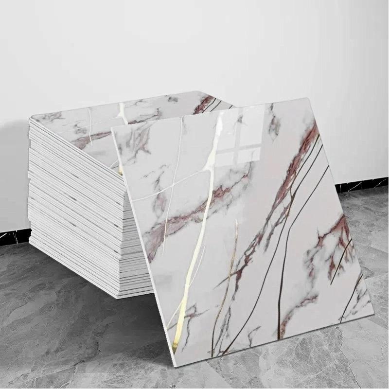 Gold Studded Collage Imitate Tile Wall Stickers for Kitchen Backsplash Bathroom and Living Room Decor Self Adhesive Foam Sticker