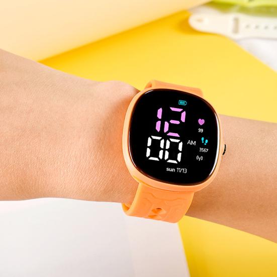 M12 Elektronische Uhr Lebenswasserdicht Modeaccessoires LED Großer Digitalbildschirm Jungen Mädchen Leuchtende LED Sport Digitaluhr für Tägliches Tragen