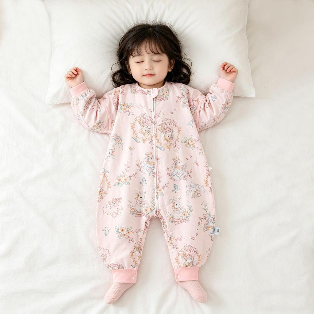 All-Season Baby Pajamas Sleeping Bag with Legs - Boneless Design to Prevent Kicking Covers Off