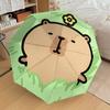 1pc Cute Capybara Automatic Folding Umbrella, Portable Collapsible Design, 8-Rib Iron Frame, Outdoor Accessory yy250905066