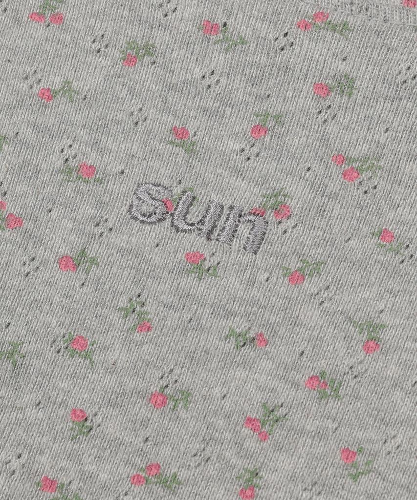 SUNDAY FRUIT MARKET W) Sun Flower Ls Tee Gray