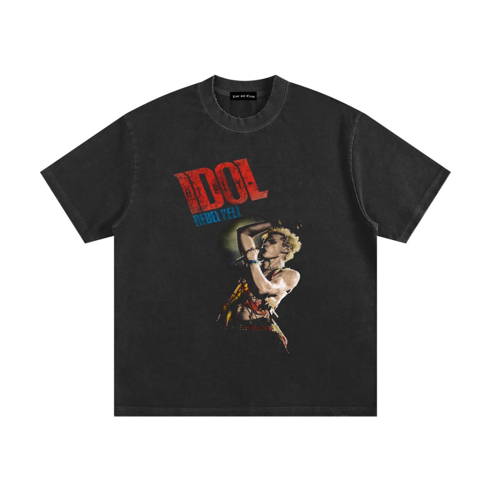Vintage Punk Rock Graphic Tee – Heavyweight Washed Rock Band T-Shirt S