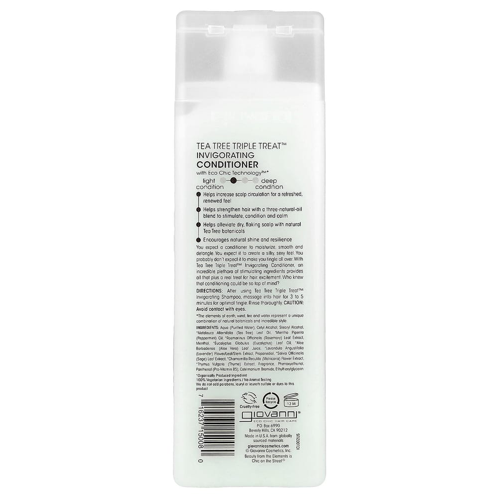 Giovanni Tea Tree Triple Treat Invigorating Conditioner for All Hair Types 250ml (8.5 Fl Oz)