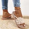 Slippers Women's Flower Cool Slippers Flat Casual Sandals Bathroom Sandals Beach Slippers