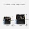 2025 Xiaoxiangfeng genuine leather drawstring lucky bag bucket bag hand bag diamond chain cowhide portable shoulder pleated bag