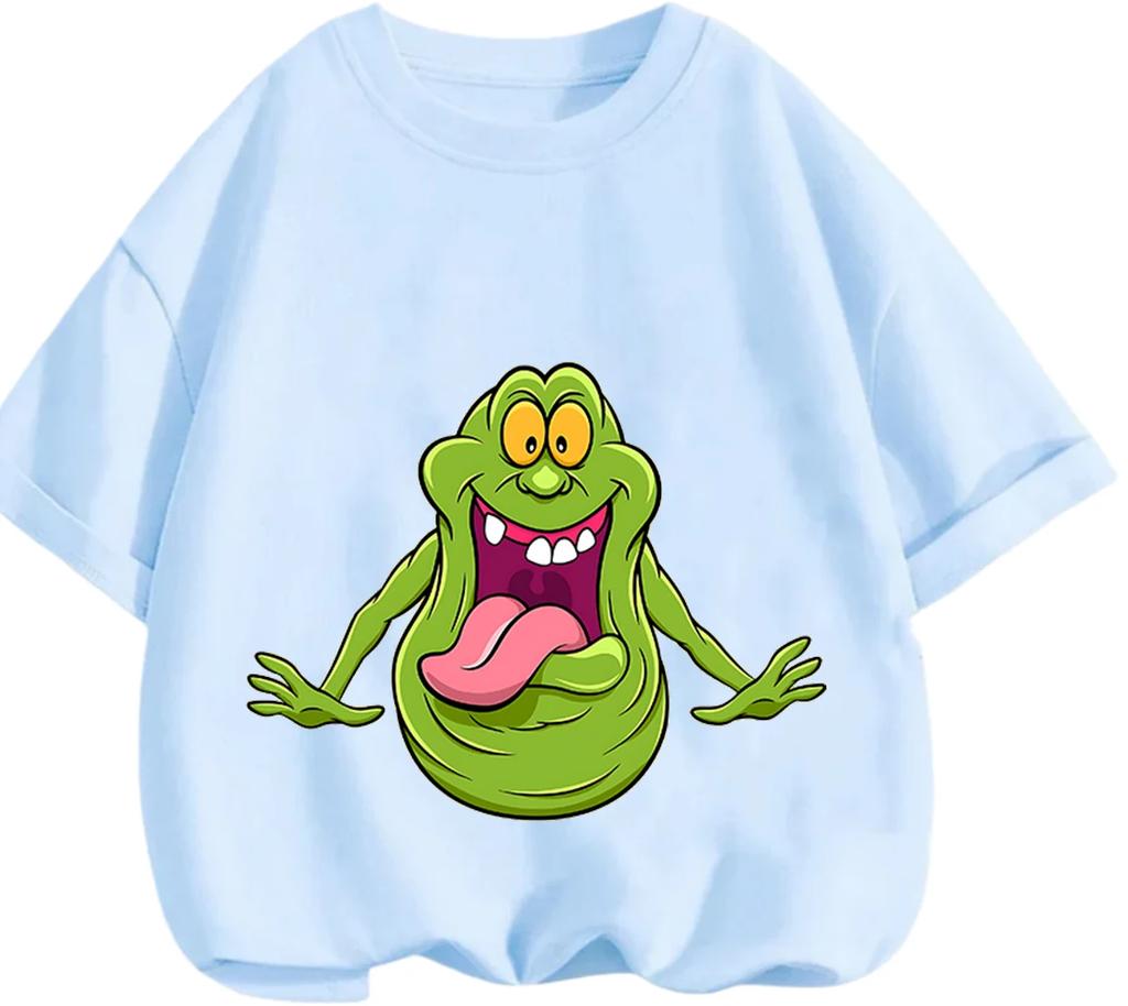 Summer Kids Crew Neck Short Sleeve T Shirt Ghostbusters Classic Cartoon Print Casual School Daily Wear Boys Girls 3 14 Yearss