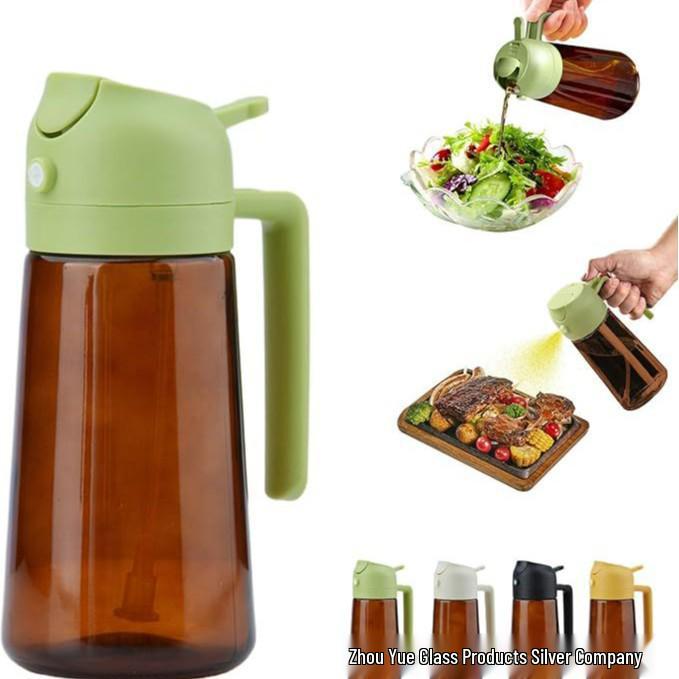 470ml Dual-Use Olive Oil Dispenser - Large Capacity Glass Bottle for Pouring & Spraying