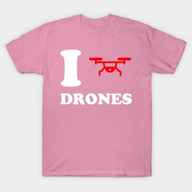 T Shirt Women I Love Drones Harajuku Print Kawaii Tshirt Summer Short Sleeve Female T-Shirt Top Tee
