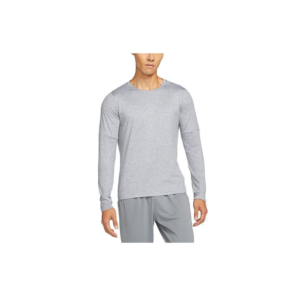 Nike T Shirts Men's Light Gray Crew Neck Moderate Straight Fit DD4755-084