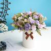 Peonies & Rose Artificial Flowers - Autumn Silk Hydrangea Bouquet, Wedding Arrangements & Home Decoration