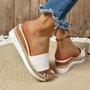 Fashion 2025 Plus Size Women's Slippers Summer New Platform Round Toe Open Toe Sandals Casual Fashion Slippers
