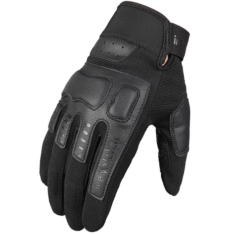 All-Season Windproof Touchscreen Motorcycle Gloves - Unisex, Full Finger, Anti-Fall Design