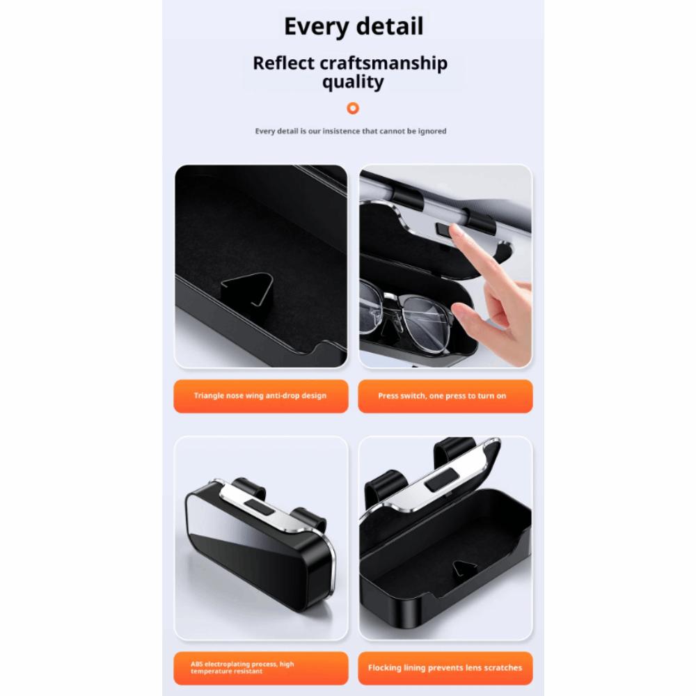 Flocking Inner Auto Sunglasses Organizer ABS Car Sunglasses Holder  Vehicle