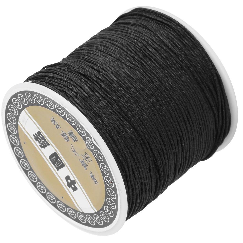 Nylon Satin Cord Mandala Crafts Rattail Trim Thread DIY Chinese Knotting Jewelry Making 0.8mm