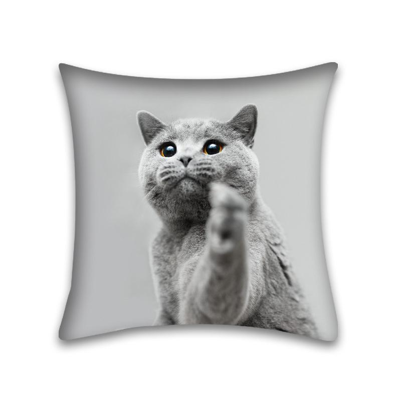 Cute Cat Pillowcase Anime Cartoon Cushion Cover Sofa Home Decor Home Office Pillowcase 45x45cm