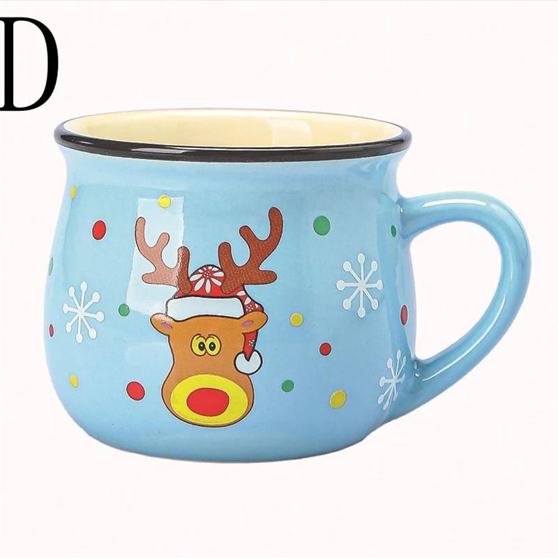 

Ceramic Christmas Mousse Mug Cartoon Santa Cup Coffee Cup 150ML Hot Cocoa Mugs Dessert Breakfast Milk Mug for Kids Xmas Gift 150ml
