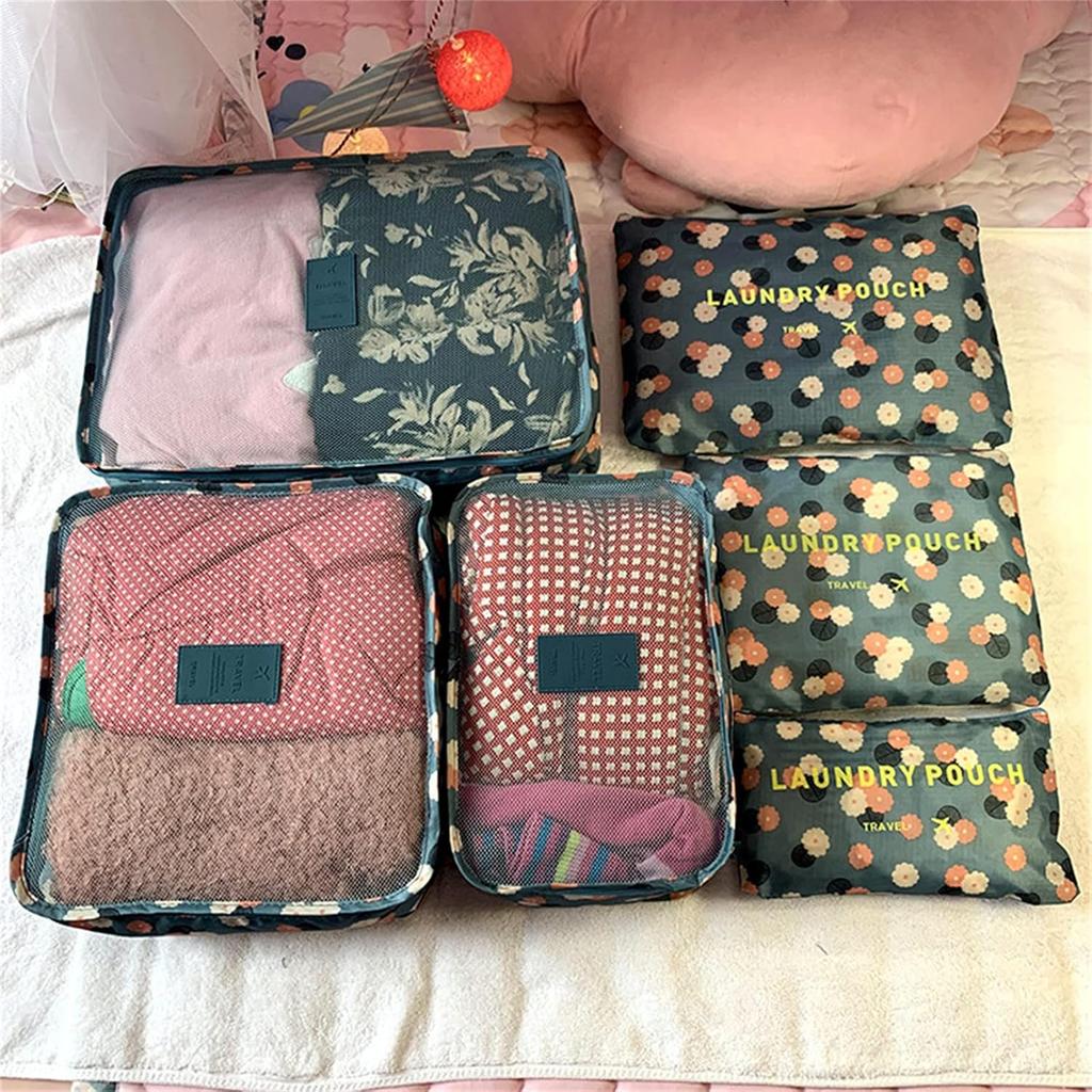 6pcs Travel Organizer Bag Collection Designed for Clothes Tidy Organizer Wardrobe Suitcase Pouch Travel Organizer Bag Case Shoes Packing Cube Bag