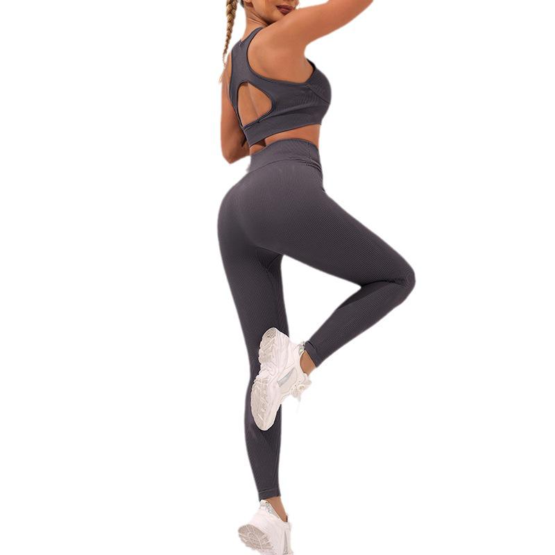 Alpha Thread High Waist Yoga Suit: Quick-Drying, Hip-Lifting, Tight-Fit Fitness Wear for a Beautiful Back