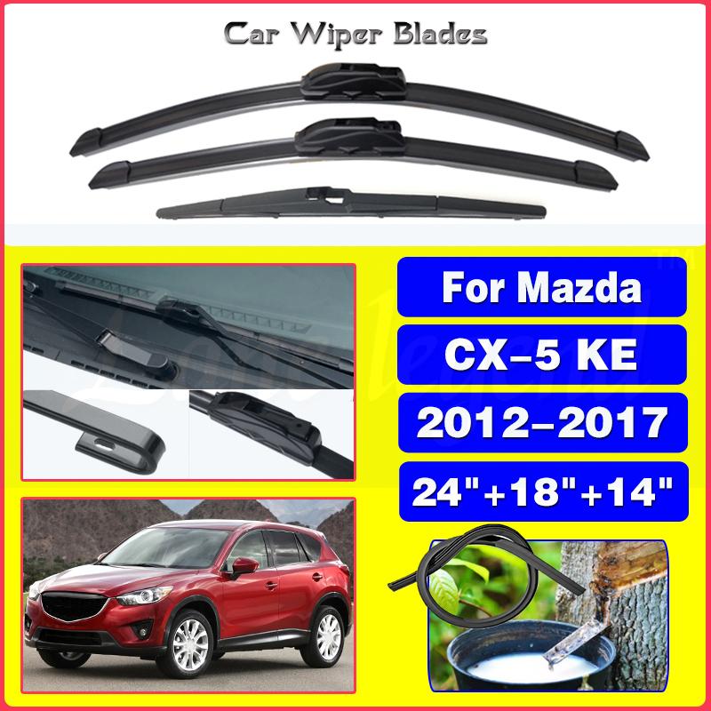 

Wiper Front Rear Wiper Blades Set Kit For Mazda CX-5 CX5 KE 2012 2013 2014 2015 2016 2017 Windshield Windscreen Window 24 18 14 Front Rear 3pcs