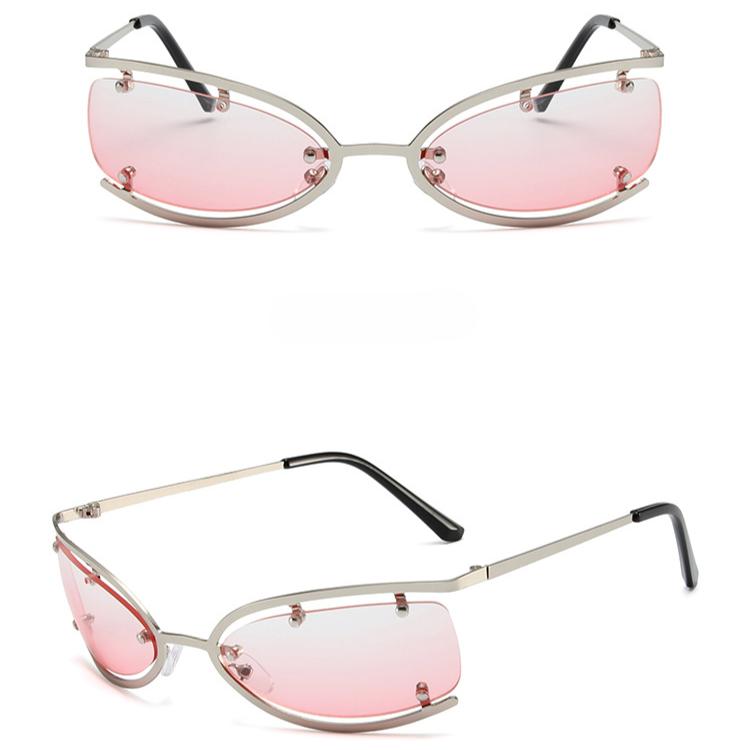 Women's sunglasses, punk style metal personality street photography, fashionable driving beach sunglasses