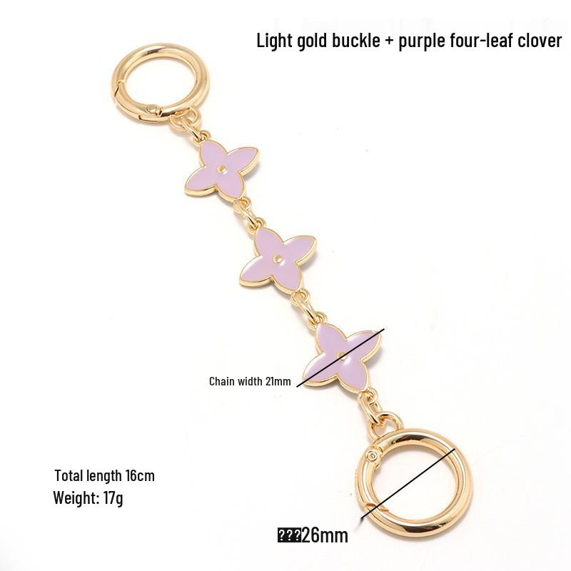 Kouchi Four-Leaf Clover Mahjong Bag Chain Strap - Metal Replacement for Crossbody or Shoulder Bags