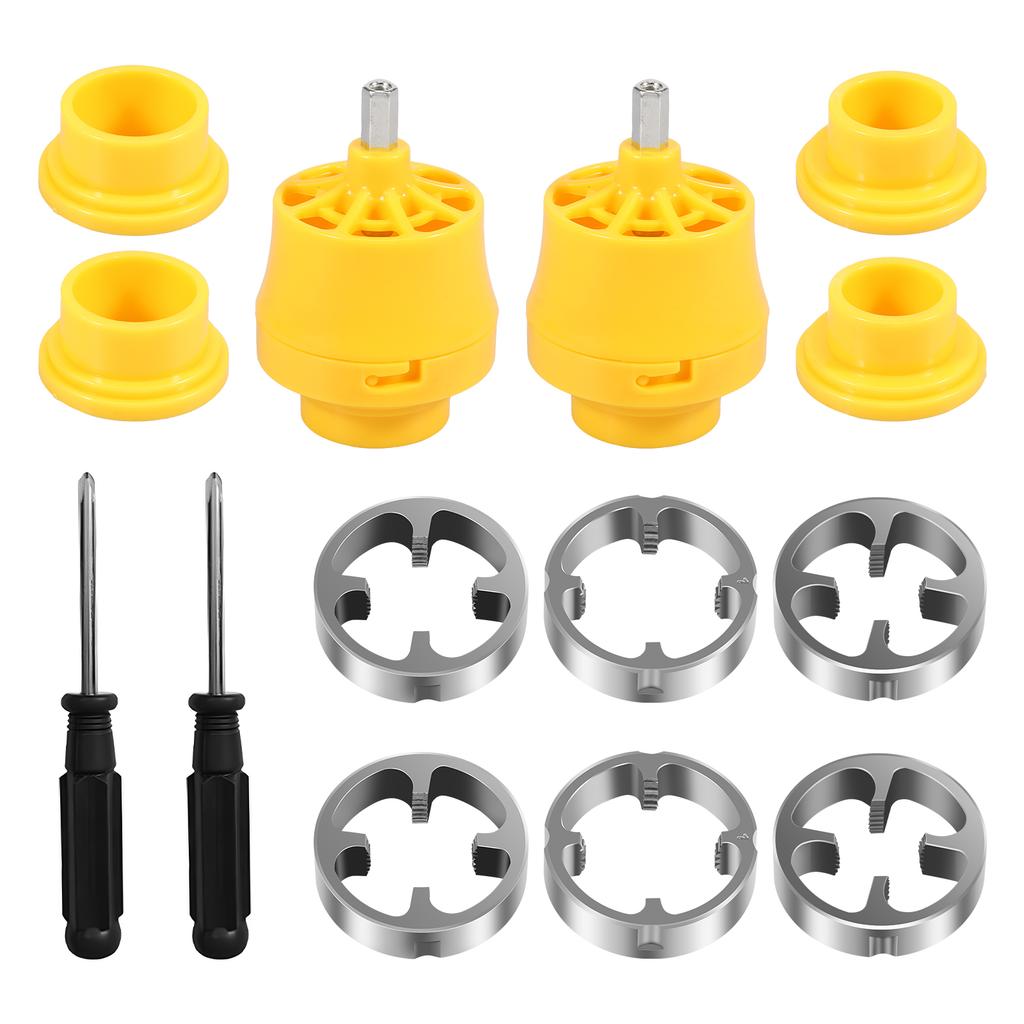 PVC Thread Maker Tool for Electric Drill Pipe Threader Kit with 3 Dies Multipurpose Pipe Threader Plumbing Tool Professional