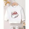Christmas Santa Claus Print Pattern, Comfortable Baby Sweatshirt for Girls In Spring And Autumn