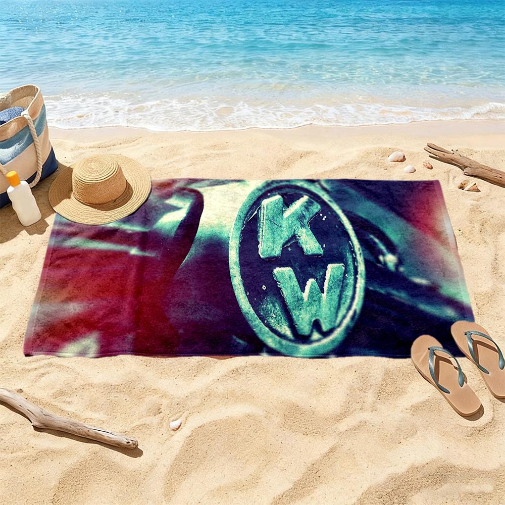 Kw Heavy Trucks Beach Towel Quickdry Soft Microfiber Comfortable Lightweight Portable For Swimmingbeachcamping Travel Beach Accessoriesgym