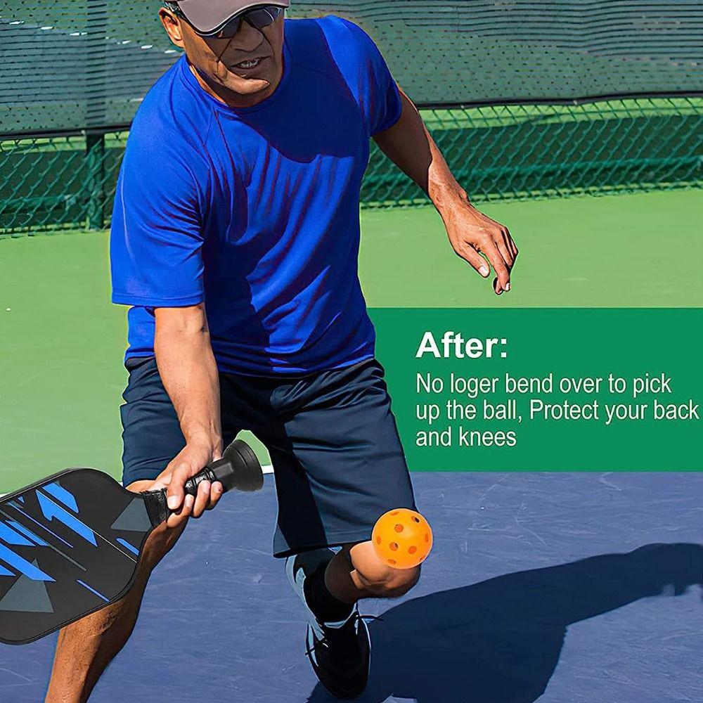 Easy Attaches Pickleball Balls Retriever Picker Silicone Ball Picker  Fits All Standard Pickleball