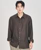 PRAIRIE Silky Striped Shirt (Brown)