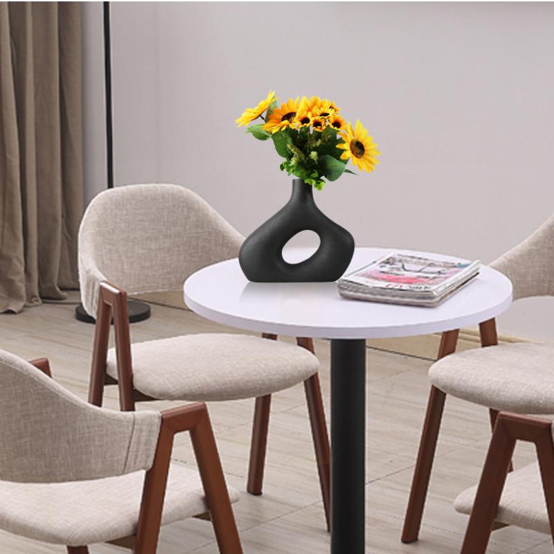 1pc Nordic Ceramic Vase Simple Flower Ornaments Home Decor Personality Plant Pot Living Room Desktop Decoration