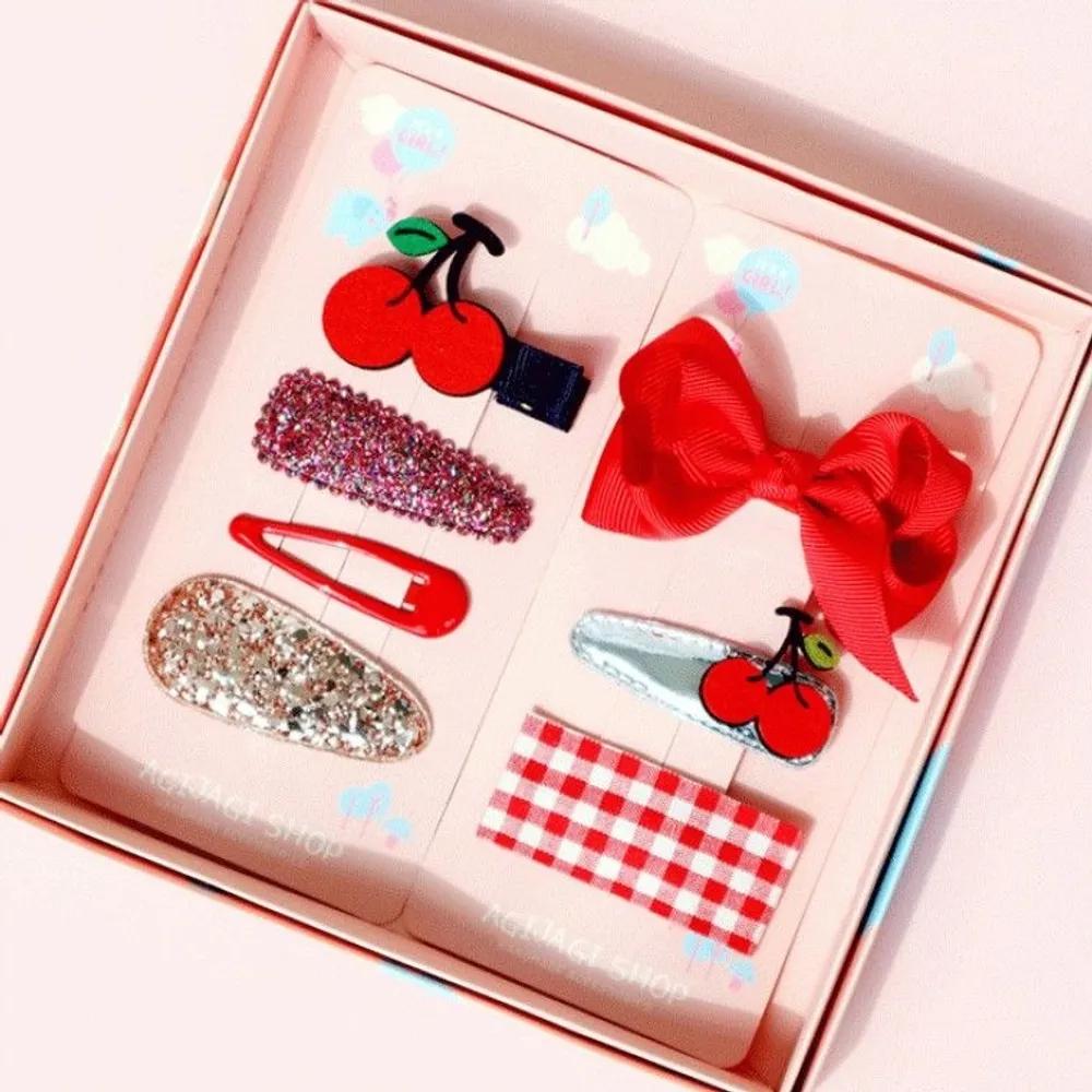 Fruit Baby Hairpin Baby Pin Toddler Pin Girl Pin Toddler Girl Hairpin 7-Piece Hairpin Gift Set Apple set