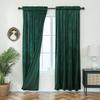 Velvet Window Blackout Curtains Grommet Drapes 2 Panels for Bedroom Living Room Office