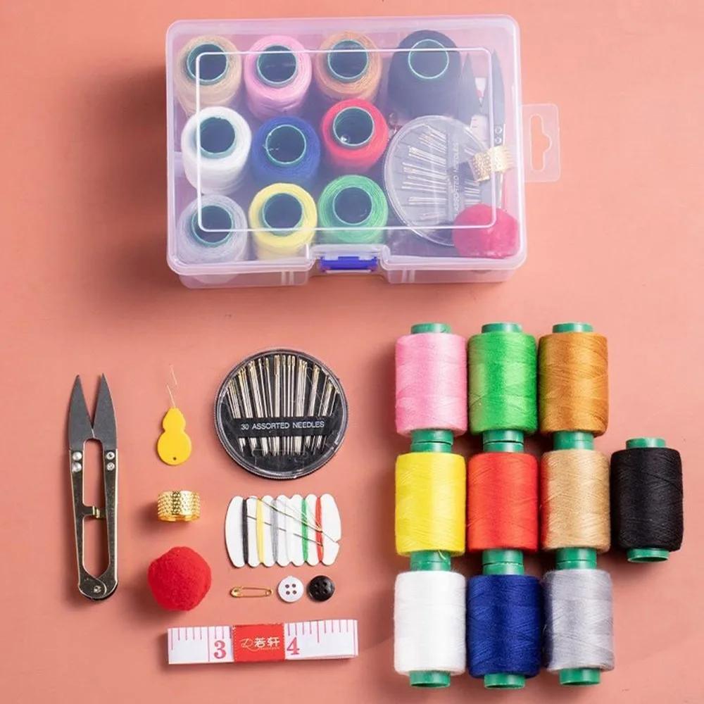New Durable Portable HIgh Quality DIY Sewing Set Ten-color Thread with Storage Box Needle and Thread Kit Stitching Thread Set