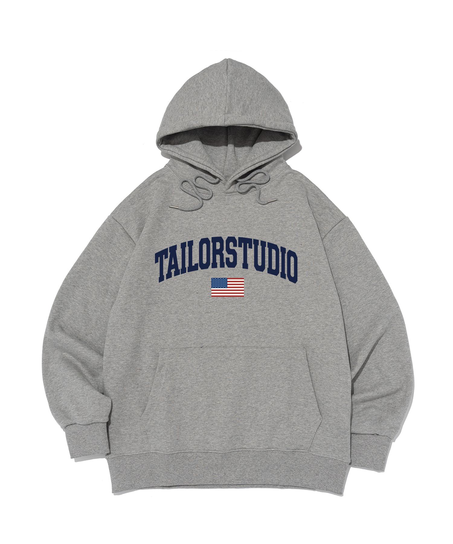 Худи с логотипом Taylor Studio (серый) Gray/Fleece-Lined S
