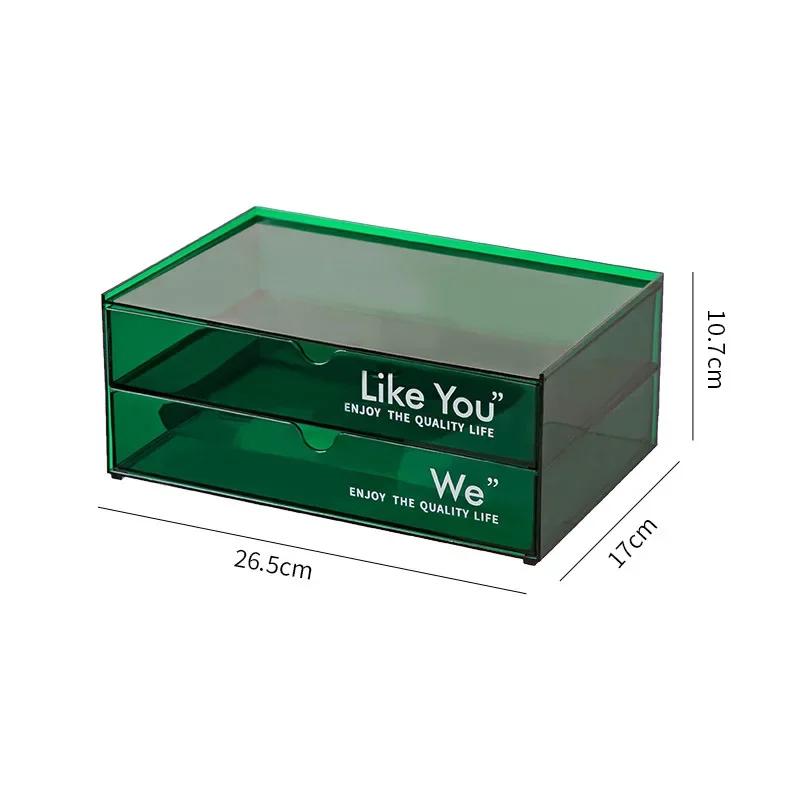 Neue Desktop Transparente Schubladen Aufbewahrungsbox Aktenaufbewahrungsbox Schlafzimmer Arbeitszimmer Übereinandergelegte Kombinationsaufbewahrungsschrank Heim Büro