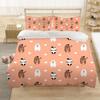 Cartoon King Queen Duvet Cover Cute Animals Bedding Set Kids Boys Girls Octopus Starfish Blue Soft 2/3pcs Polyester Quilt Cover