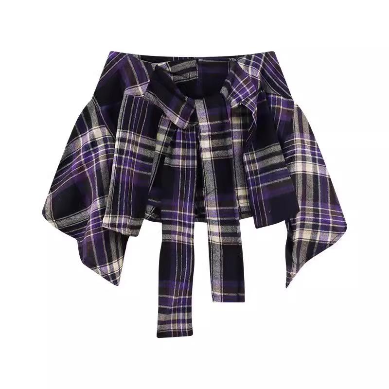 Women's Summer Plaid A-line Midi Skirt – High Street Hip Hop Jazz Dance Style