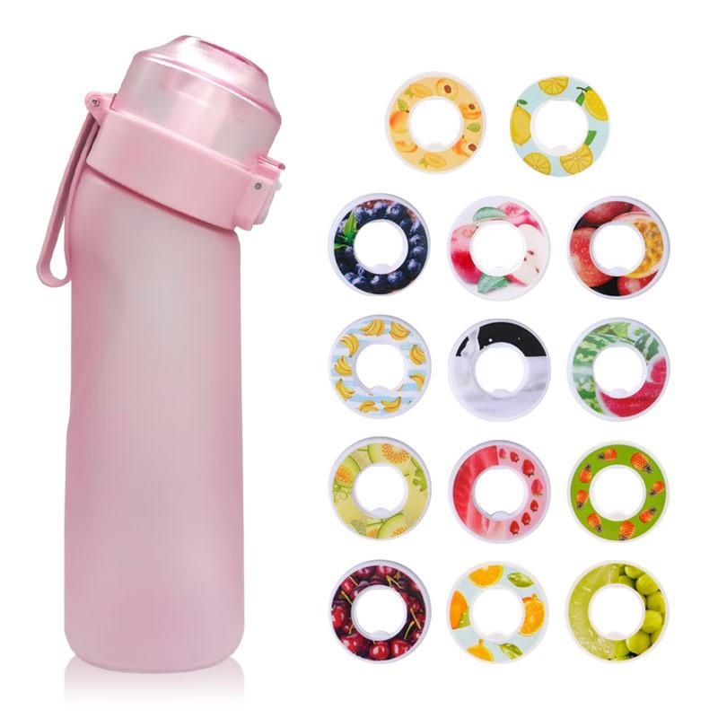 Tritan Water Bottle 650ml Leakproof Sports Cup With Straw Lid Carry Handle Gradient Design