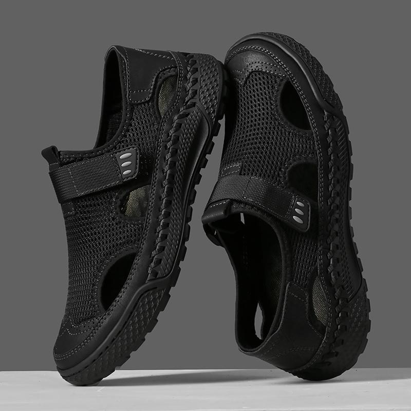 Summer Men's Lightweight and Fashionable Handmade Mesh Breathable Outdoor Casual Shoes Hiking Shoes 38-46