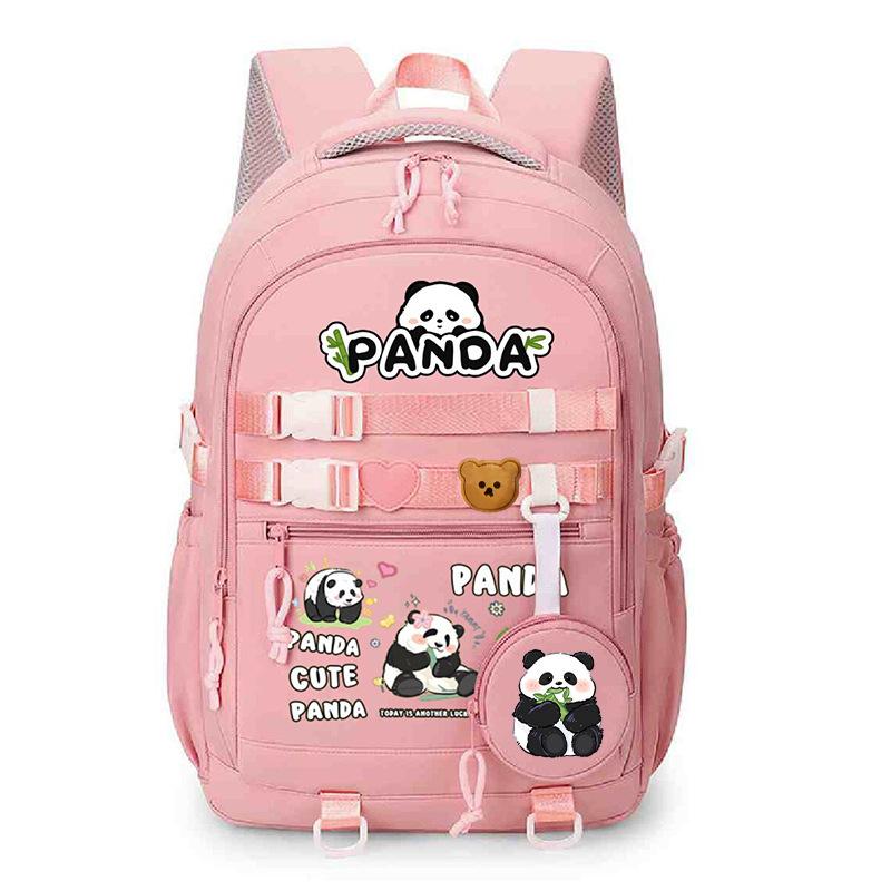 Panda Huahua 2025 New Cute Children's Schoolbag Cross-border Large-capacity Primary and Secondary School Students Lightweight Spine Protection