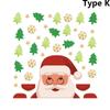Xmas Snowman Elk Santa Clause Decorative Poster Christmas Stickers Wall Art Shopwindow Decal
