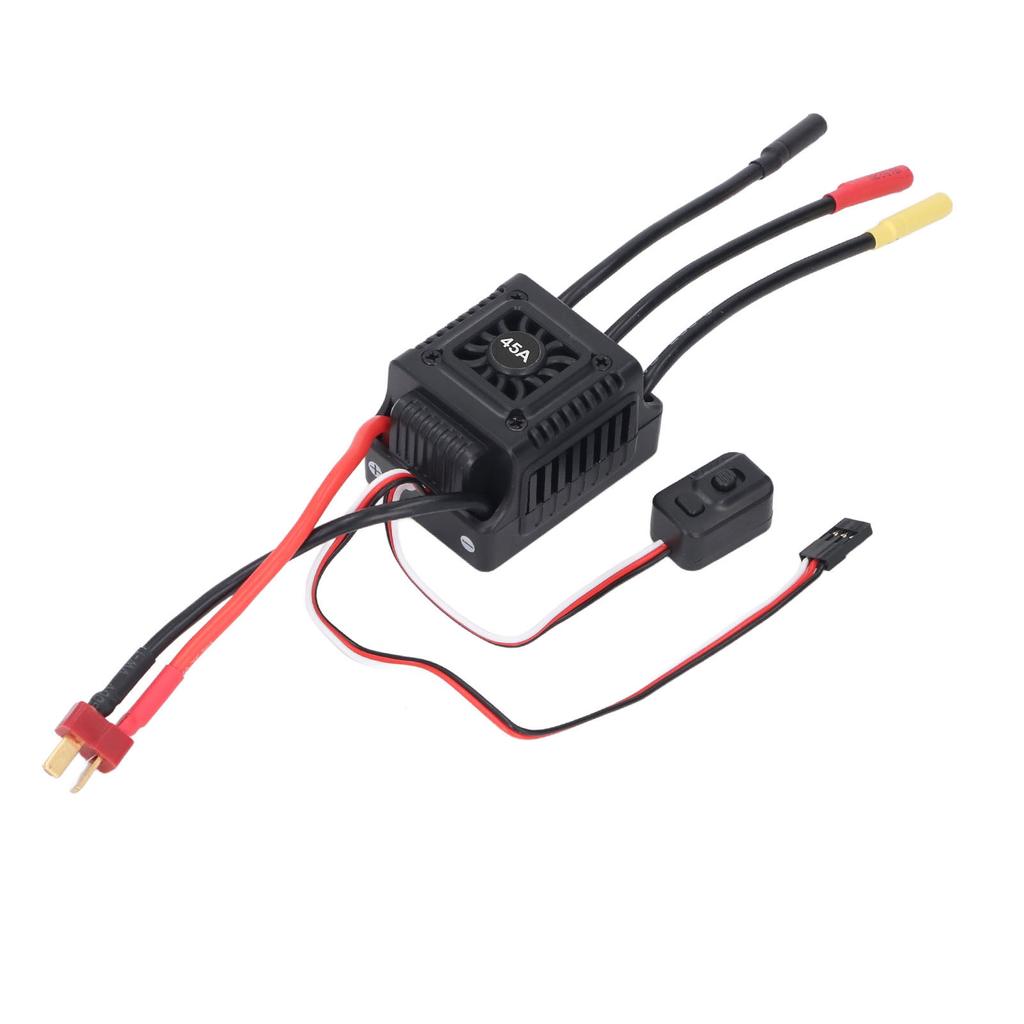 45A Brushless RC ESC with External Programming Port, Protections, Proportional Braking for 1Celsius10 Short Range Truck. Ideal for races in any condit