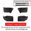 For Tesla Model Y Juniper 2025+ Door Side Storage Box Fully Covered Door Storage Tray TPE Front And Rear Door Side Storage Boxes